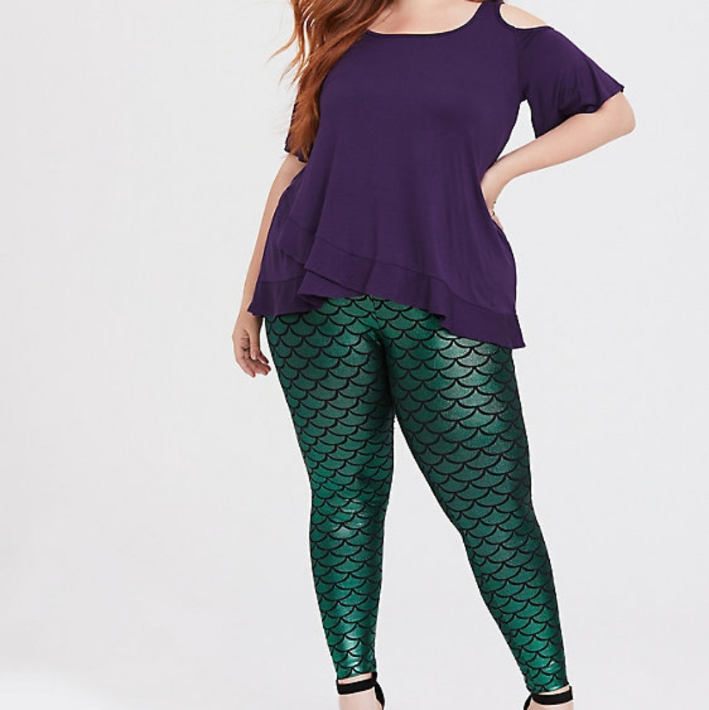 Green Mermaid Scale Legging